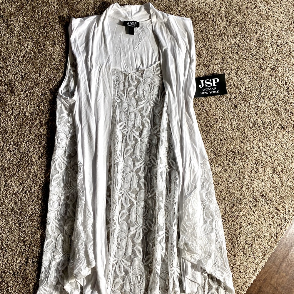 White Dressy Vest Plus size 2X